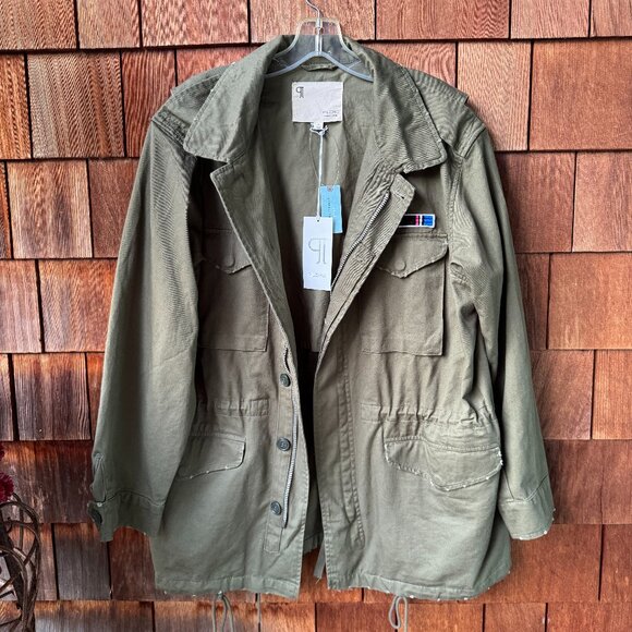 NWT Anthropologie by Pilcro Olive Green Utility/Military Jacket in Women's 1X - Picture 10 of 16